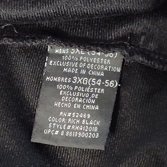 Starter Mens Jacket Black Size 3XL 100% Polyester Zip Windbreaker Long Sleeve - Picture 8 of 12